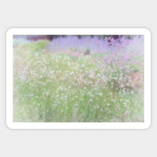 Muted pastel shades of summer flowers Sticker